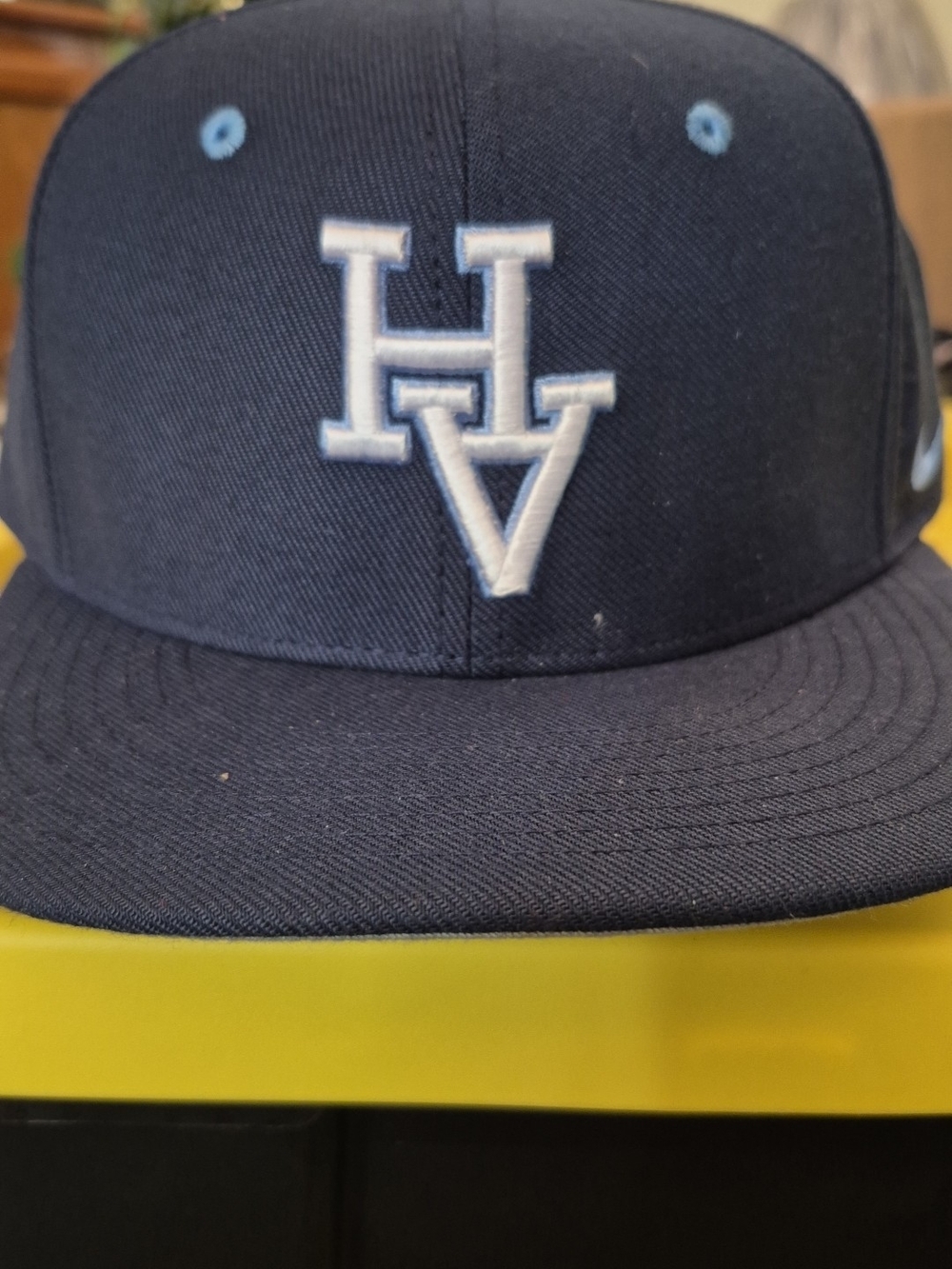 Nike Navy Hat with White Raised Embroidered HV Logo (9) S/M